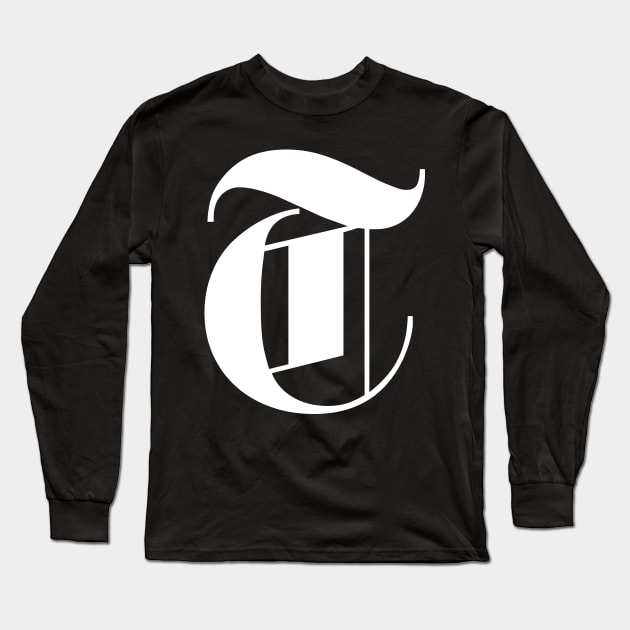 Letter T in Gothic Style Design Long Sleeve T-Shirt by lkn